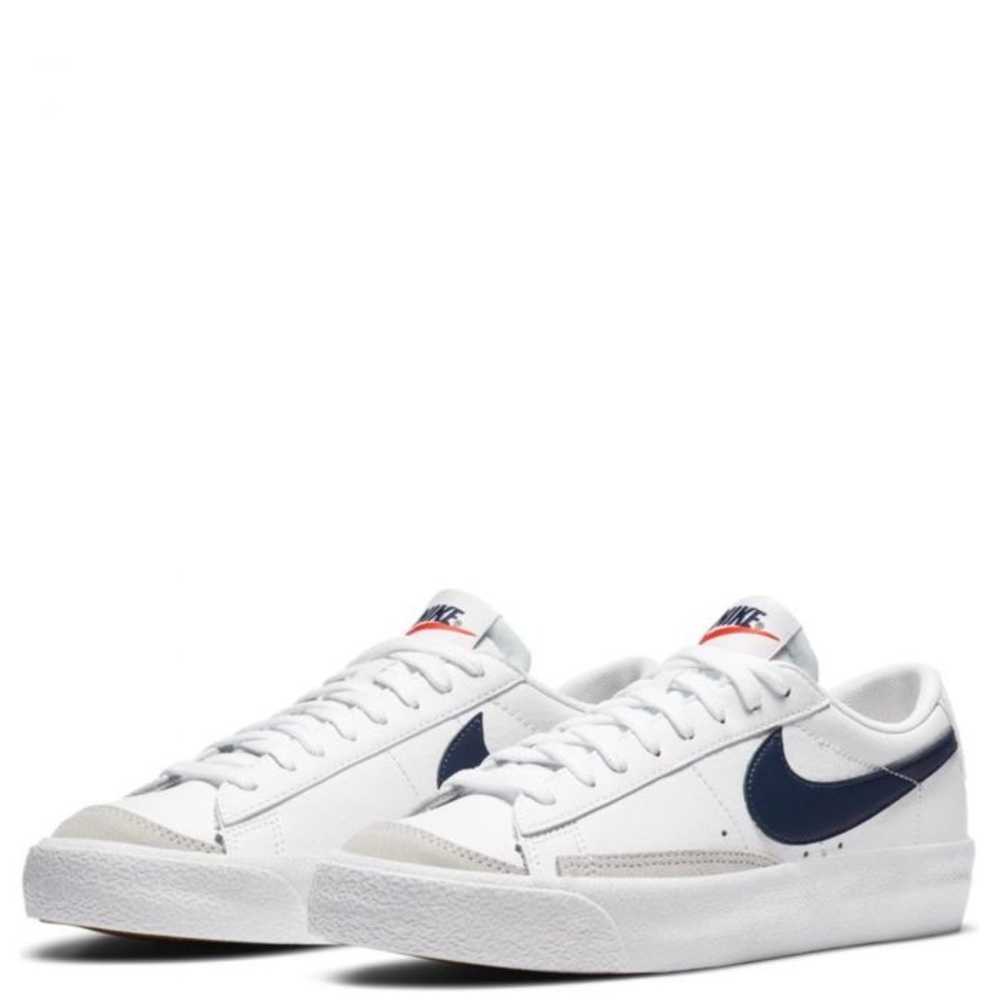 Nike Blazer Low '77 GS in the "White Midnight Navy" colorway